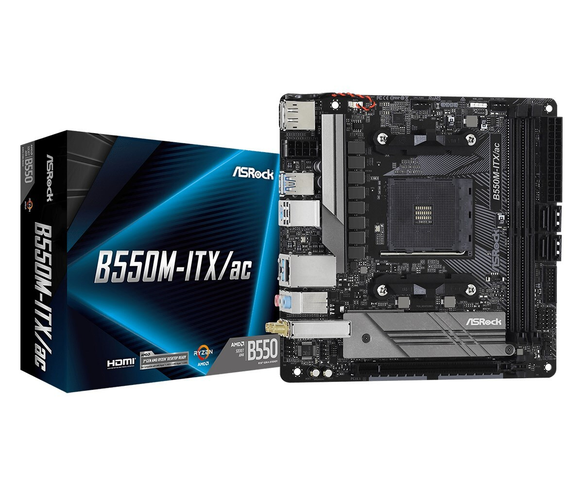 ASRock B550M-ITX/ac Mini ITX Moederbord Socket AM4 AMD B550