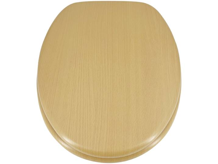 WC-Sitz ADOB Buche , braun (holzfarben), B:38cm L:45cm, MDF - Mitteldichte Holzfaserplatte, WC-Sitze, WC-Sitz