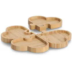 Servierteller HEARTS (LBH 24x24x1,80 cm) - braun - LBH 24x24x1,80 cm