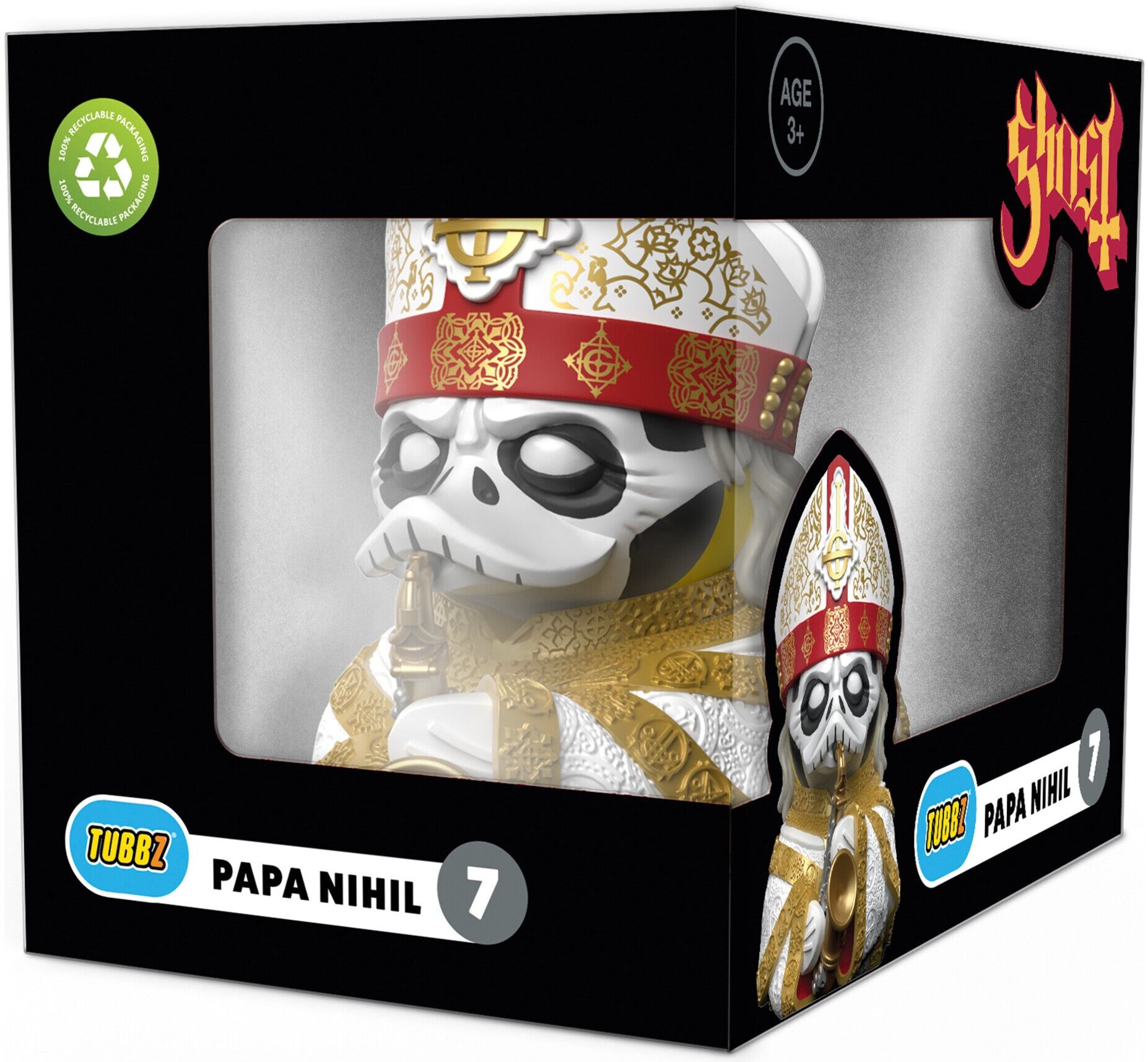 Ghost Papa Nihil TUBBZ Boxed Edition Collectible Figure by Numskull Designs, 9 cm tall, White/Red/Gold