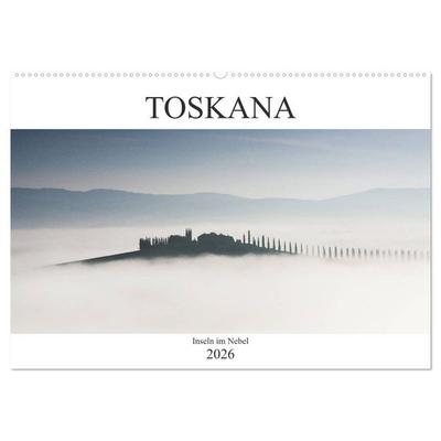 Toskana - Inseln im Nebel (Wandkalender 2026 DIN A2 quer), CALVENDO Monatskalender