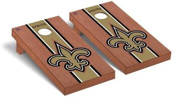 Skip's Garage New Orleans Saints NFL Football Rosewood Cornhole Board Set 2