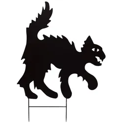 EUROPALMS Silhouette Metall Katze, 53cm