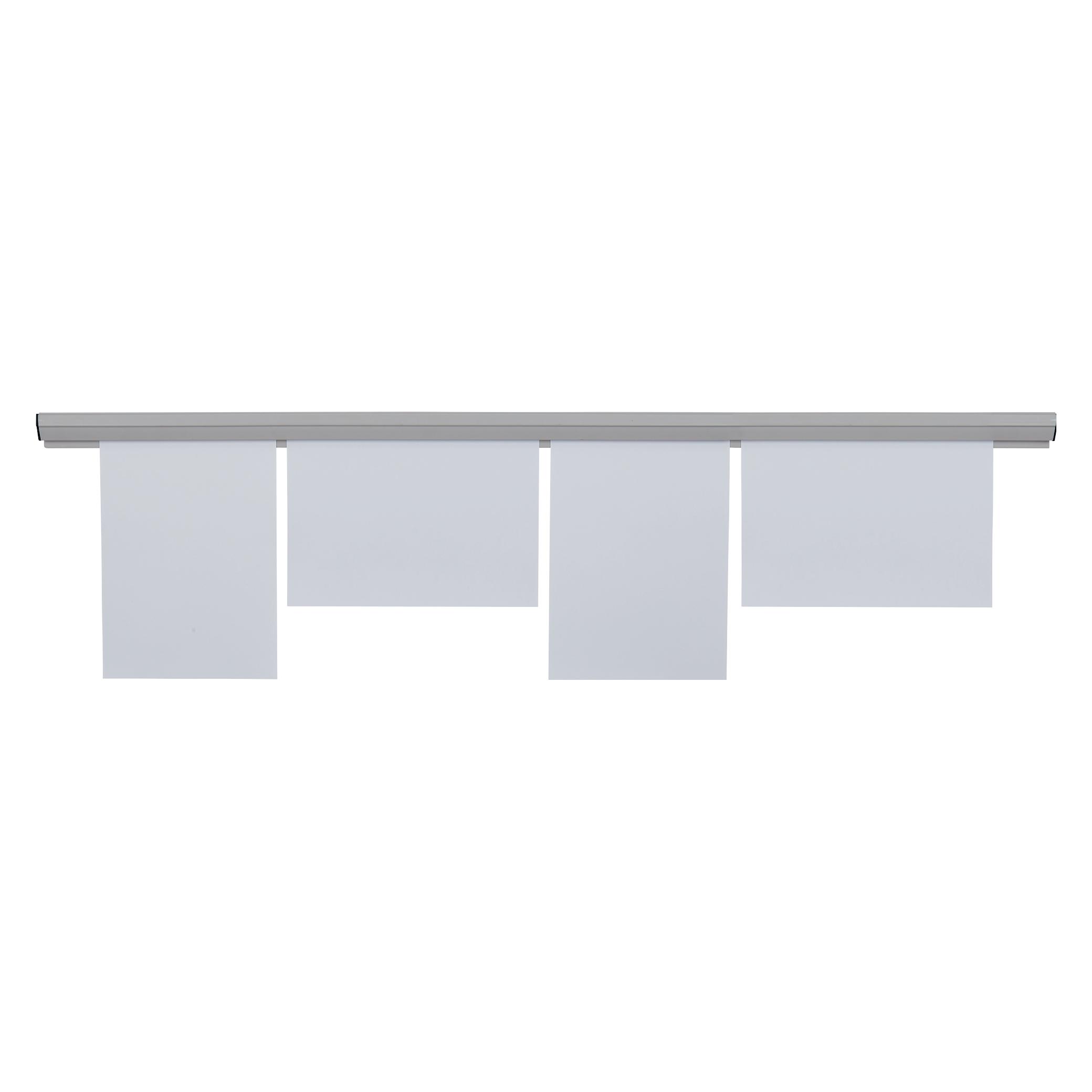 Franken Papierklemmschiene, selbstklebend, Länge: 1.180 mm Kunststoff, beliebig erweiterbar, Wandmontage mit (PKS118)