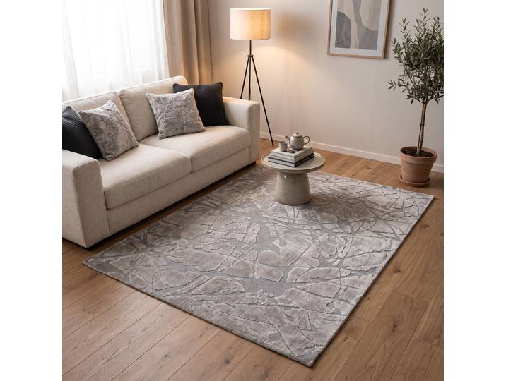 Vloerkleed Faune 160x230 cm - Grijs - Vintage Design
