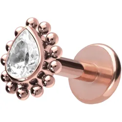 Titan Labret mit Push Fit KRISTALLTROPFEN + KUGELN