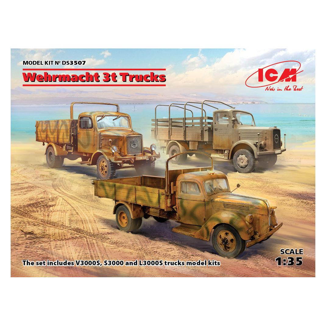 ICM Wehrmacht 3t Trucks (V3000S, KHD S3000, L3000S) (DS3507)