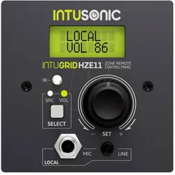 Intusonic HZE11 Zonen Fernbedienungspanel (Gerätespezifische Fernbedienung, Infrarot), Fernbedienung, Schwarz