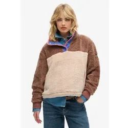 Superdry für Damen. W2012349A Supersoft Mash Up Fleece braun (S), Lässig, Polyester