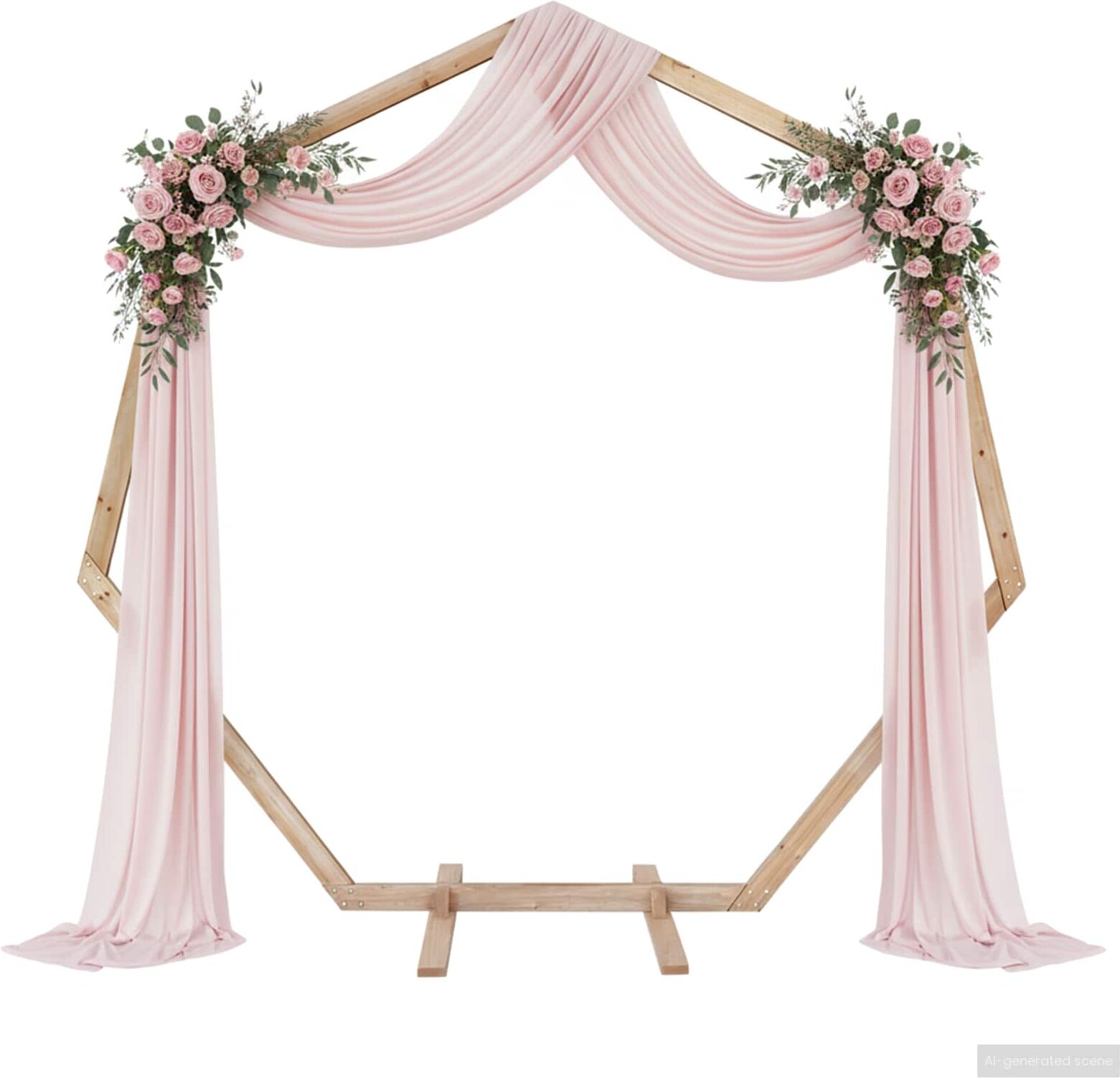 vidaXL Arche de mariage Marron Clair 221 x 92 x 216 cm