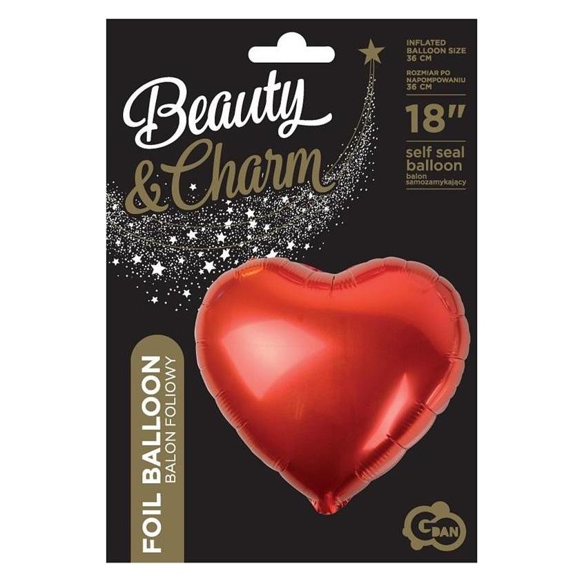 GoDan Roter Herz-Folienballon, 18 Zoll (1x) (42334292)