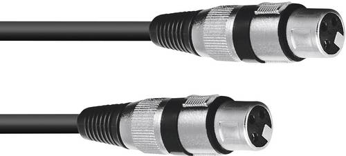 Omnitronic 3022075C XLR Adapterkabel [1x XLR-Buchse 3 polig - 1x XLR-Buchse 3 polig] 0.15m Schwarz