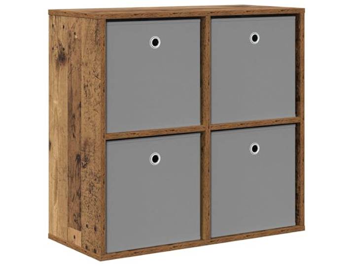 Sideboard Altholz 68,5 x 32 x 67 cm Anrichte Holzwerkstoff Moderne Anrichte, versenkte Griffe, minimalistische Linien, Regalböden, Stauraumfächer, Wohnzimmer, Loft, kleine Wohnung