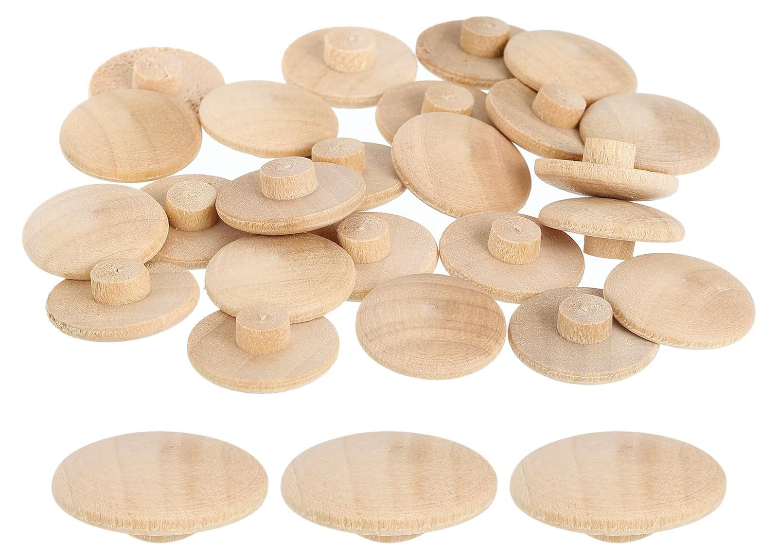 Solidchoice 80 stuks houten stoppen voor meubels en handwerk, 20 x 7 mm