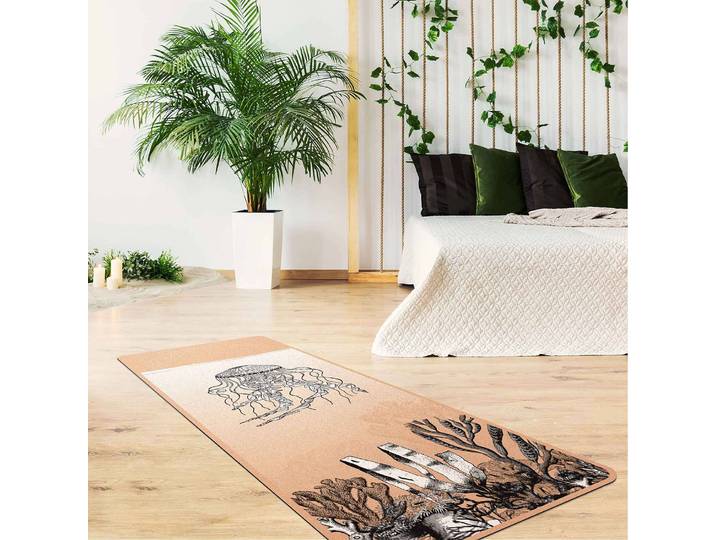 Tapis de yoga Méduse 183 x 61cm Noir