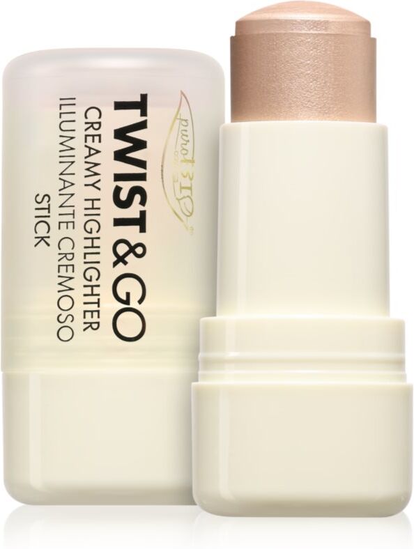 puroBIO Cosmetics Twist&Go cream highlighter in a stick shade 01 Sparkling Wine 5 g