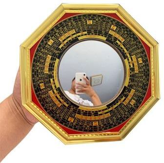 Fusion Finds Bagua Feng Shui Mirror Octagonal Lucky Home Protection Wall Decor l convex Mirror