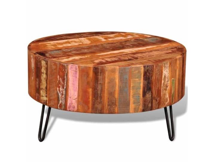 vidaXL Couchtisch Altholz Massiv Rund