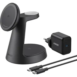 Anker MagGo Wireless Charging Station (3-in-1, Dock Stand) schwarz