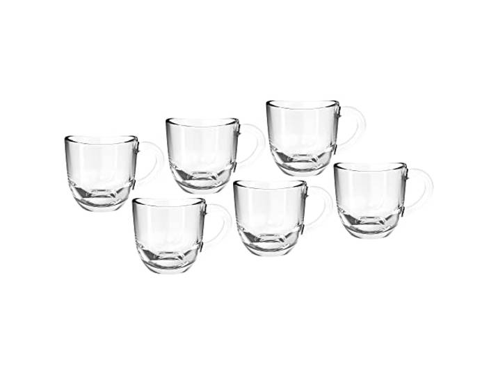 Leonardo Napoli 024201 Lot de 6 tasses à expresso lavables au lave-vaisselle 80 ml