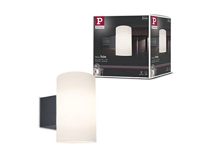 Paulmann 94186 Applique murale extérieur Tube (excl. Lampe)\, IP54\, E27\, max. 15W\, Anthracite\, Plastique
