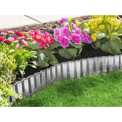 GreenYard Rasenkantenband, ca. 10m x 7,5cm - silber