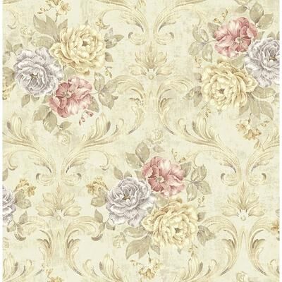 Seabrook Designs Seabrook Design Demeter Floral Trellis Unpasted Wallpaper