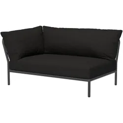 LEVEL2 Outdoor Sofa Lounge-Modul 2 Kohle Dunkelgrau Links