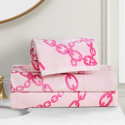 "Juicy Couture Printed Jacquard Bath Towels 4-Piece Set - 28"" x 54"" / 16"" x 26"""