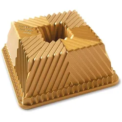3x Nordic Ware Backform Quadrat Gold NW-80577, Backform, Gold