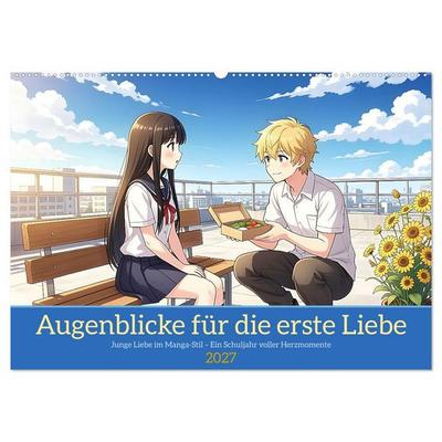 Augenblicke für die erste Liebe (Wandkalender 2027 DIN A2 quer), CALVENDO Monatskalender