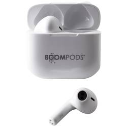Boompods Bassline Compact In Ear Kopfhörer Bluetooth® Weiß Headset, Klang-Personalisierung, Lautstärkeregelung, Schweißresistent, Touch-Steuerung BCOWHT