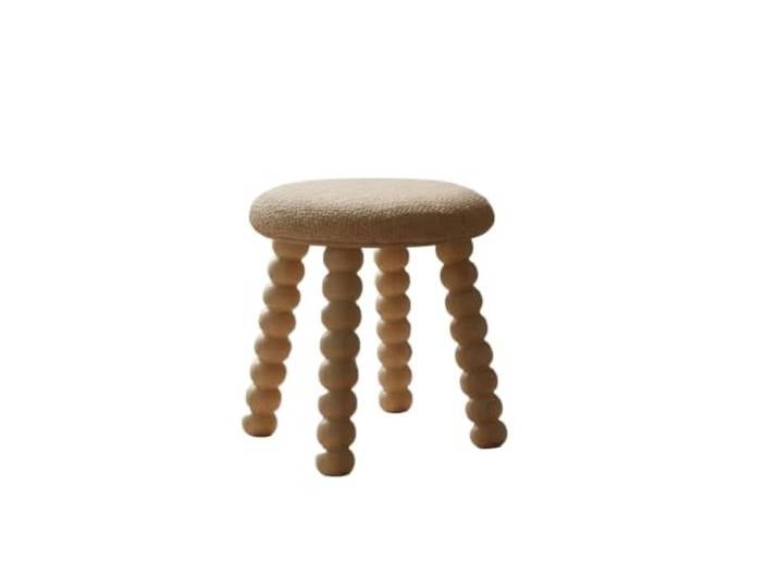 WJIAYAO Runder Sitzhocker Runder Fußhocker Schminksitz aus Holz for Wohnzimmer, Schlafzimmer, Eingangsbereich