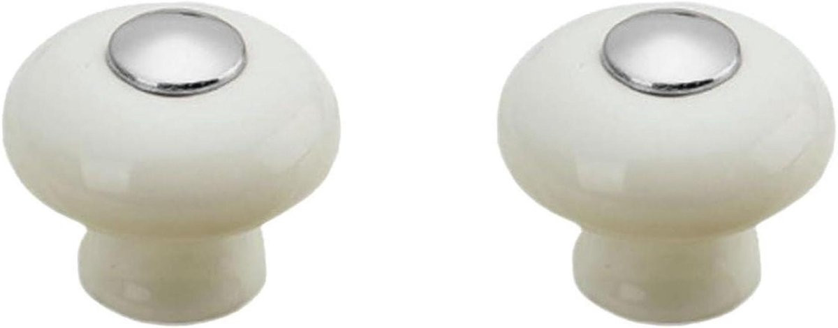 Set van 2 minimalistische kastgrepen voor meubels in zilver