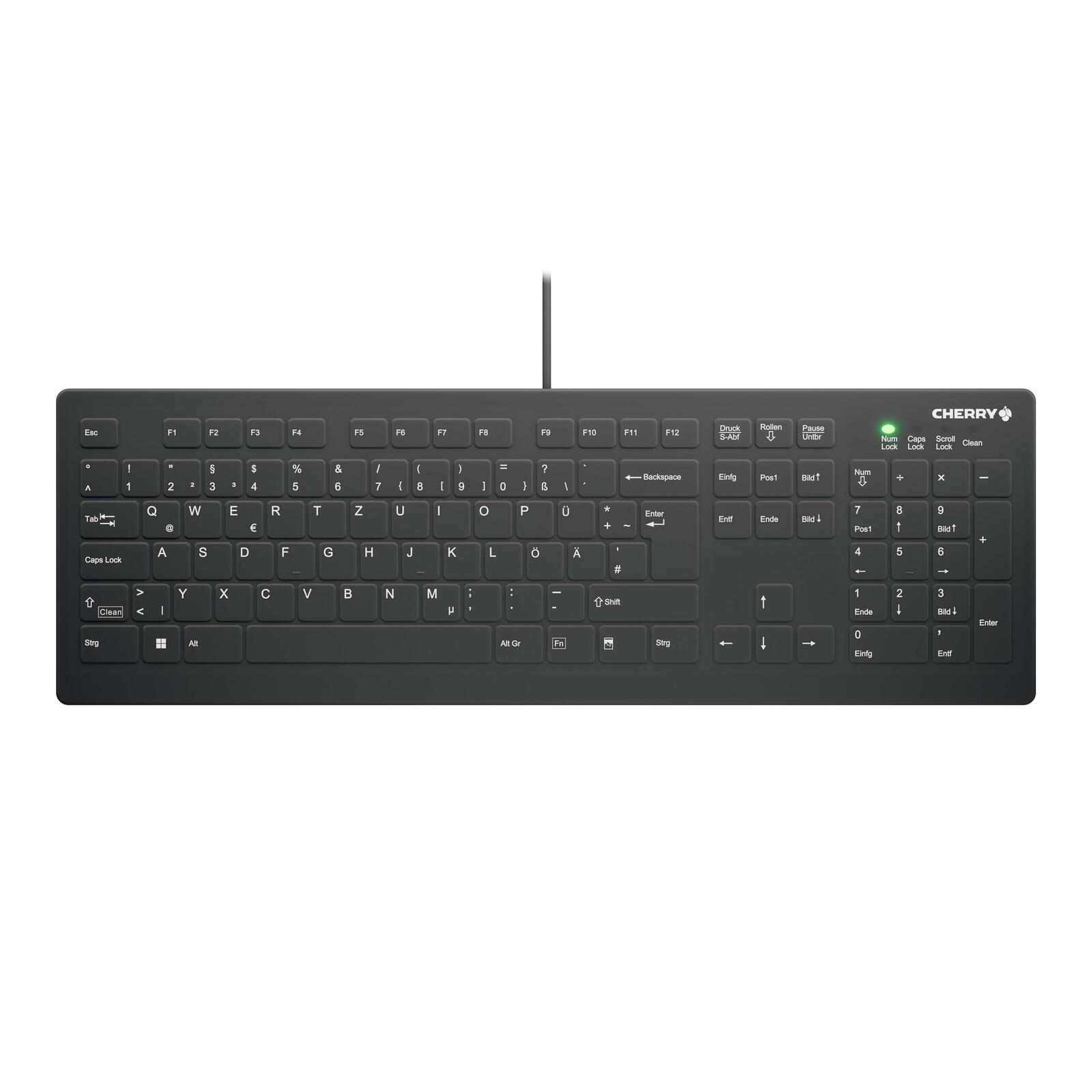Cherry Hygiene-Tastatur kabelgebunden AK-C8112 schwarz AK-C8112-US-B/DE