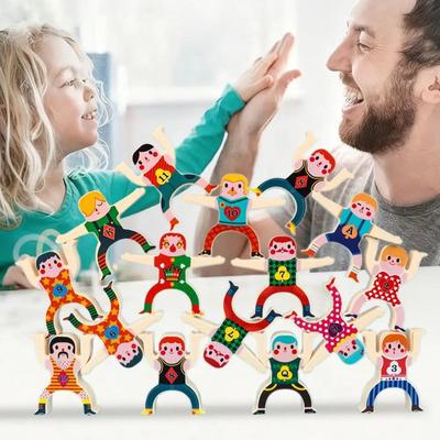Inspired Living Montessori Wooden Balance Toy Stacking Board Toddler Balance Game & Early Learning Puzzle Montessori Wooden Balance Toy Stacking Board Toddler Balance Game & Early Learning Puzzle