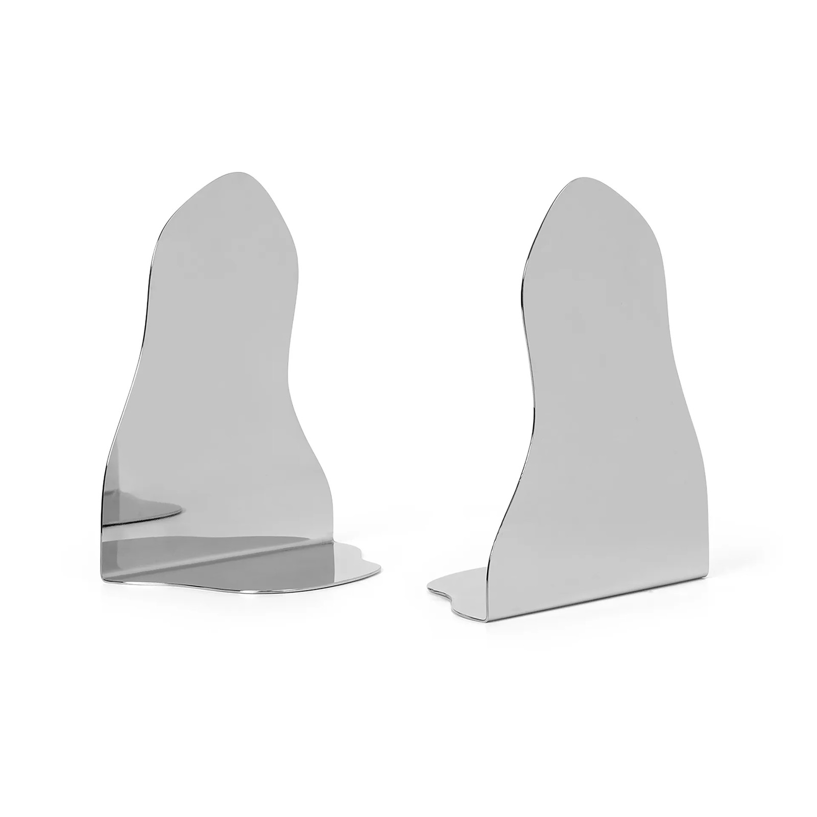 Ferm Living Pond boekensteun set van 2 in silver mirror polish