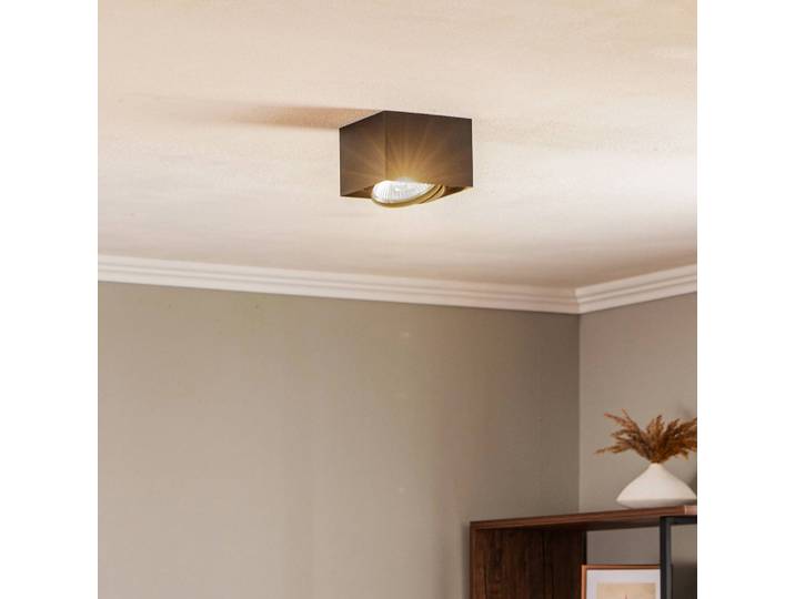 Deckenstrahler Ronda, einflammig, schwarz Ronda Argon, dimmbar, schwarz, für Wohn- / Esszimmer, Metall, Modern