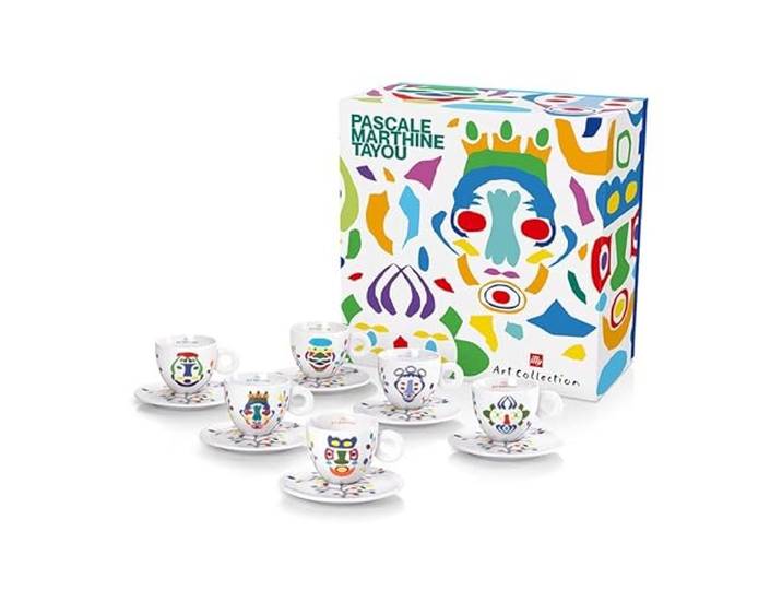 illy Art Collection Pascale Marthine Tayou 6 Cappuccino-Tassen nummeriert signiert