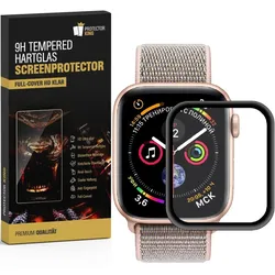 2x 9H Hartglas für Apple Watch 4/5/6 SE 44mm Panzerfolie Displayschutz KLAR SW Aluminiumlegierung Panzerglas
