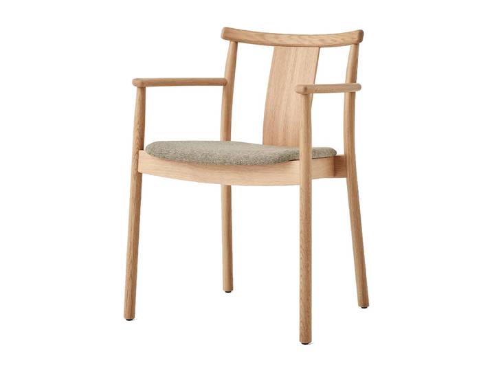 Audo Copenhagen Merkur Stuhl mit Sitzkissen Oak-Hallingdal 0200 beige
