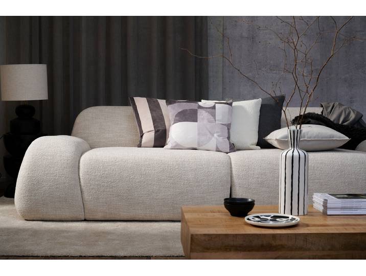 Kissenhülle Yann Grau/Grau 46 x 46cm Polyester