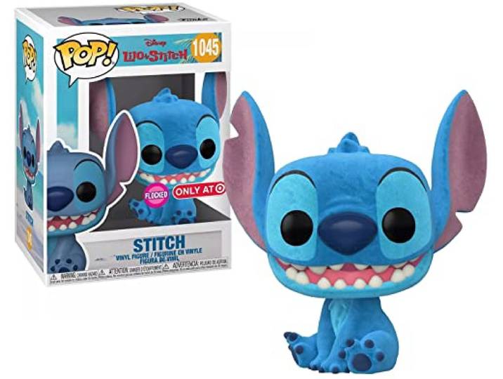Funko Pop Stitch Zittend en Glimlach Flocked Special Edition