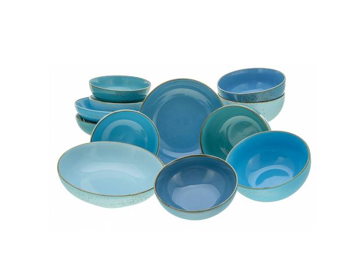 Schüsselset 16 x 9 x 17cm Blau/Aqua