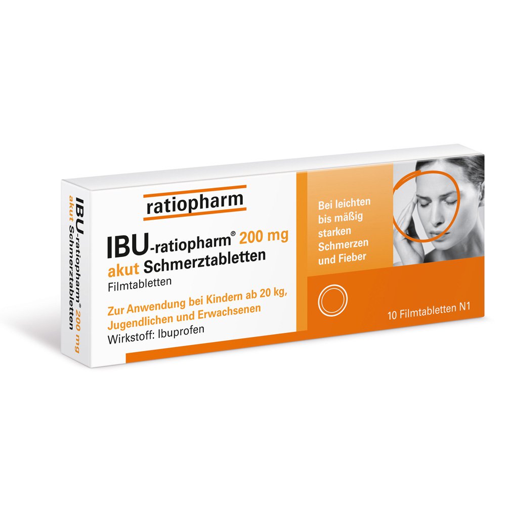 ratiopharm GmbH IBU-ratiopharm 200 akut Schmerztabletten 00984717