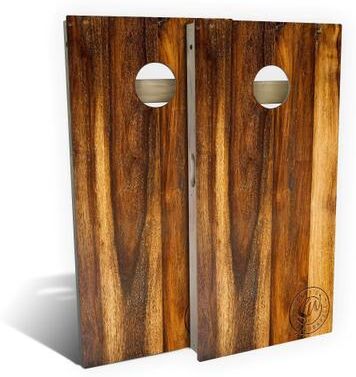 Skip's Garage Treated Oak Design Outdoor Cornhole Board Set