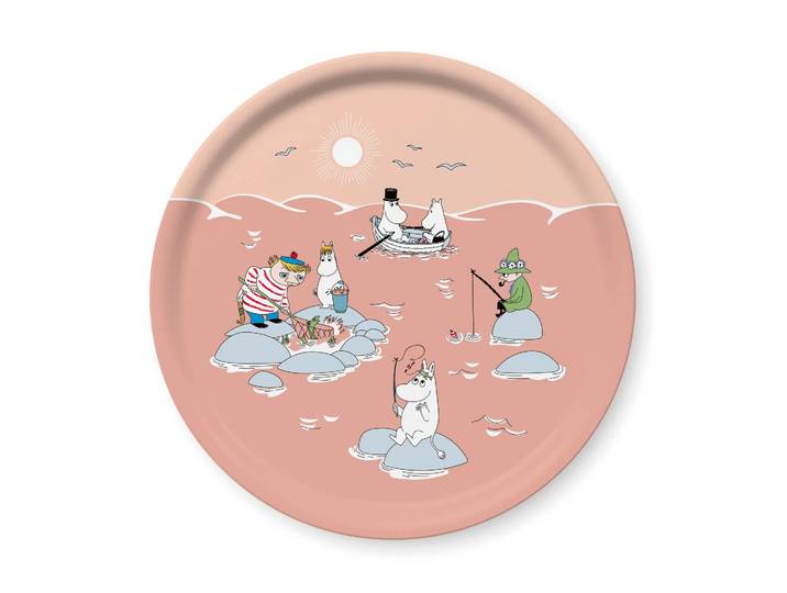 Opto Design Plateau Moomin été 2022 Fiske Ø31 cm Rose