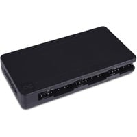Core 6x 4-Pin PWM/DRGB Splitter, Lüftersteuerung schwarz, mit SATA-Stromanschluss