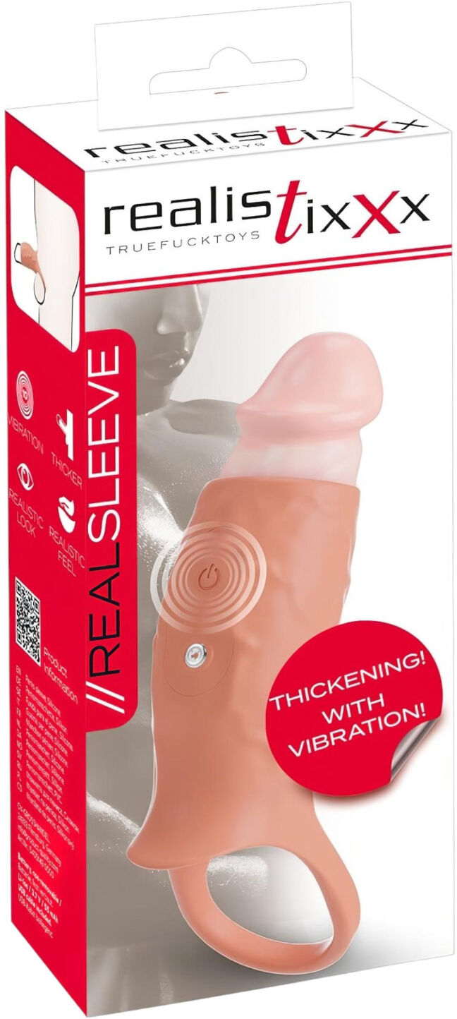 Realistixxx - Åben Vibrator Penismanchet - Natur
