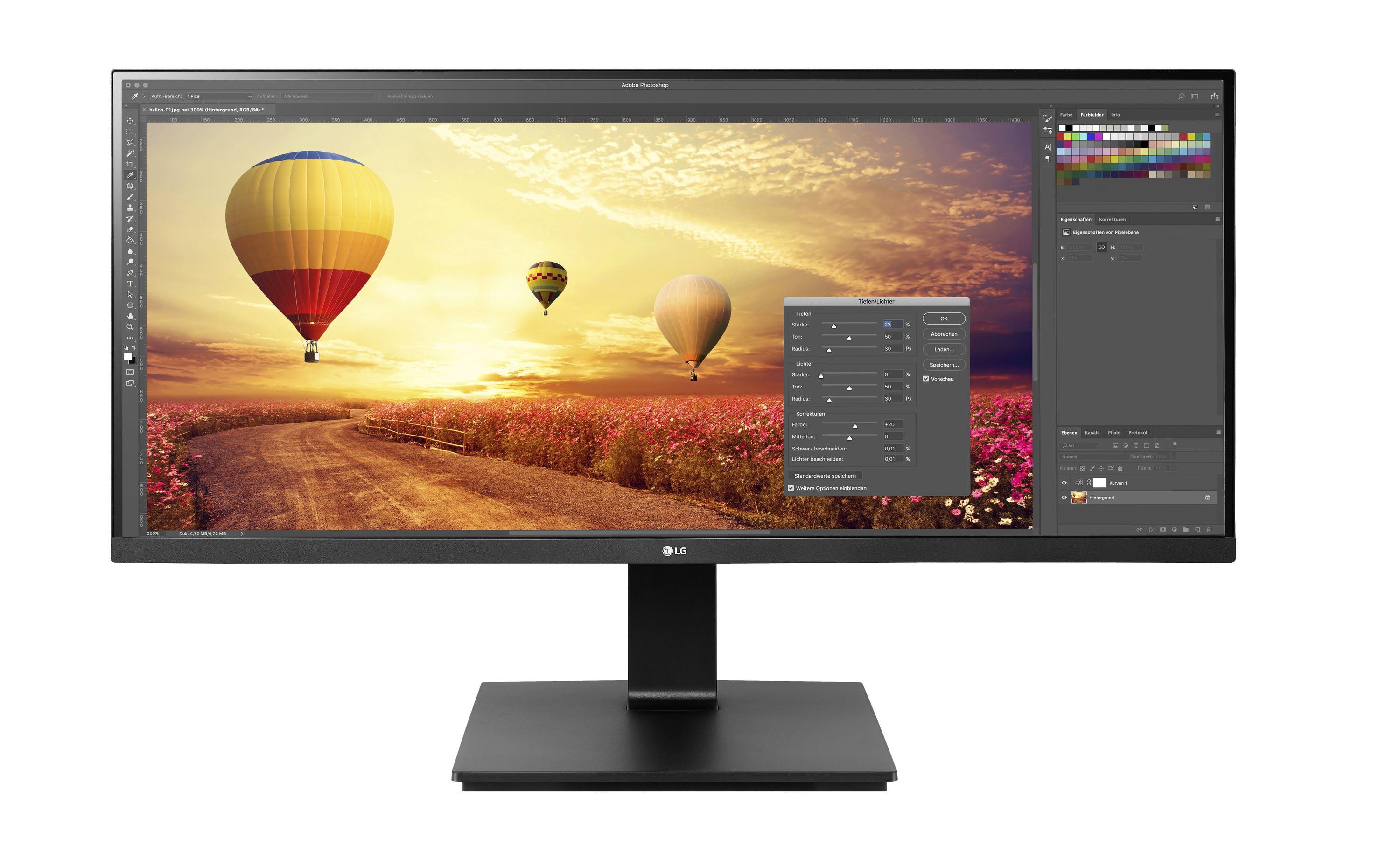 LG Electronics LG UltraWide 34BR65F-B 34 Zoll IPS LED 21:9 75 Hz Monitor 34BR65F-B.AEU
